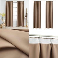 Verdunkelungsvorhänge mit Haken 2 Stk. Taupe 140x245cm - Verdunkelungsvorhänge - Gardinen - Wohnaccessoires - Tapete - Vorhangstoffe - Home & Living Verdunkelungsvorhänge mit Haken 2 Stk. Taupe 140x245cm - Verdunkelungsvorhänge - Gardinen - Wohnaccessoires - Tapete - Vorhangstoffe - Home & Living von VIDAXL