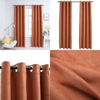 Verdunkelungsvorhänge mit Metallösen 2 Stk. Rostbraun 140x225cm - Verdunkelungsvorhänge - Rostbraun - Wohnraumdekoration - Gardine - Vorhang - Home & Verdunkelungsvorhänge mit Metallösen 2 Stk. Rostbraun 140x225cm - Verdunkelungsvorhänge - Rostbraun - Wohnraumdekoration - Gardine - Vorhang - Home & von VIDAXL