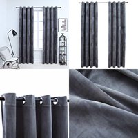 Vidaxl - Verdunkelungsvorhänge mit Ösen 2 Stk. Samt Anthrazit 140x225 cm - Vordunklungsvorhänge - Samtvorhänge - Anthrazit - Wohnraumdekoration Vidaxl - Verdunkelungsvorhänge mit Ösen 2 Stk. Samt Anthrazit 140x225 cm - Vordunklungsvorhänge - Samtvorhänge - Anthrazit - Wohnraumdekoration von VIDAXL