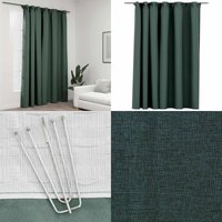 Vidaxl - Verdunkelungsvorhang mit Haken Leinenoptik Grün 290x245 cm - Verdunklungsvorhang - Leinenlook - Vorhang Grün - Wohnraumgestaltung Vidaxl - Verdunkelungsvorhang mit Haken Leinenoptik Grün 290x245 cm - Verdunklungsvorhang - Leinenlook - Vorhang Grün - Wohnraumgestaltung von VIDAXL
