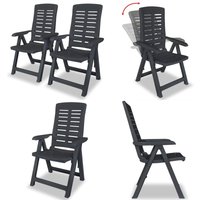 Vidaxl - Verstellbare Gartenstühle 2 Stk. Kunststoff Anthrazit - Gartensaßsessel - Gartenstühle - Outdoor Möbel - Balkonmöbel - Esszimmerstühle Vidaxl - Verstellbare Gartenstühle 2 Stk. Kunststoff Anthrazit - Gartensaßsessel - Gartenstühle - Outdoor Möbel - Balkonmöbel - Esszimmerstühle von VIDAXL
