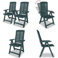 Vidaxl - Verstellbare Gartenstühle 2 Stk. Kunststoff Grün - Gartensaßsessel - Gartenstühle - Outdoor Möbel - Plastik Stuhl - Wetterfest - Home & Vidaxl - Verstellbare Gartenstühle 2 Stk. Kunststoff Grün - Gartensaßsessel - Gartenstühle - Outdoor Möbel - Plastik Stuhl - Wetterfest - Home & von VIDAXL