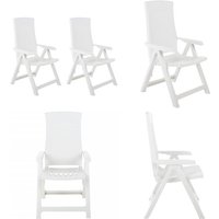 Verstellbare Gartenstühle 2 Stk. Kunststoff Weiß - Gartensaßsessel - Gartenstühle - Outdoor Möbel - Balkonmöbel - Klappstuhl - Home & Living von VIDAXL