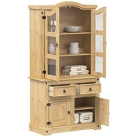 Vidaxl - Vitrine Corona 100x48,5x179 cm Massivholz Kiefer von VIDAXL