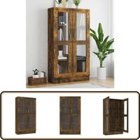 Vidaxl - Vitrinenschrank Räuchereiche 82,5x30,5x150 cm Holzwerkstoff - Bücherregal - Vitrinenschrank - Wohnwand - Regal - Sideboard Vidaxl - Vitrinenschrank Räuchereiche 82,5x30,5x150 cm Holzwerkstoff - Bücherregal - Vitrinenschrank - Wohnwand - Regal - Sideboard von VIDAXL