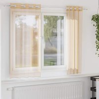 Vidaxl - Voile Vorhänge mit Ösen 2 Stk. Sandfarbe von VIDAXL