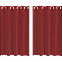 Voile Vorhänge mit Ösen 2 Stk. Weinrot Vidaxl von VIDAXL