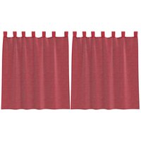Voile Vorhänge mit Stangentaschen 2 Stk. Weinrot Vidaxl von VIDAXL