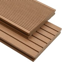 Wpc Massive Terrassendielen mit Zubehör 10 m² 4 m Teak vidaXL289908 von BONNEVIE