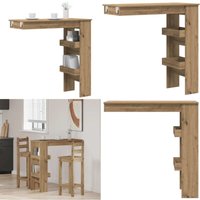 Wand-Bartisch Artisan-Eiche 102x45x103,5 cm Holzwerkstoff - Vidaxl Wand-Bartisch Artisan-Eiche 102x45x103,5 cm Holzwerkstoff - Vidaxl von VIDAXL