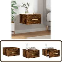 Wand-Nachttisch Räuchereiche 35x35x20 cm - Wandregal - Hängeschrank - Nachtschrank - Wohnzimmerdeko - Schlafzimmermöbel von VIDAXL