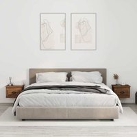 Vidaxl - Wand-Nachttische 2 Stk. Braun Eichen-Optik 41,5x36x28 cm Vidaxl - Wand-Nachttische 2 Stk. Braun Eichen-Optik 41,5x36x28 cm von VIDAXL