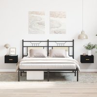Wandmontierter Nachtschrank mit Schubladen 2 pcs Schwarze Eiche Vidaxl Wandmontierter Nachtschrank mit Schubladen 2 pcs Schwarze Eiche Vidaxl von VIDAXL