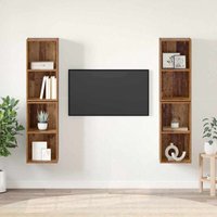 Vidaxl - Wand tv Schrank 4 pcs Altes Holz 37 x 37 x 72 cm Holzwerkstoff Vidaxl - Wand tv Schrank 4 pcs Altes Holz 37 x 37 x 72 cm Holzwerkstoff von VIDAXL