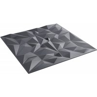 Wandpaneele 12 Stk. Grau 50x50 cm xps 3 m² Amethyst Vidaxl von VIDAXL