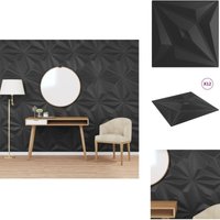 Wandpaneele 12 Stk. Schwarz 50x50 cm xps 3 m² Stern - Wandpaneele - Wandschmuck - 3D Tapete - Wohnaccessoires - Wandgestaltung Wandpaneele 12 Stk. Schwarz 50x50 cm xps 3 m² Stern - Wandpaneele - Wandschmuck - 3D Tapete - Wohnaccessoires - Wandgestaltung von VIDAXL