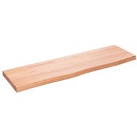 Vidaxl - Wandregal Hellbraun 100x30x(2-4) cm Massivholz Eiche Behandelt von VIDAXL