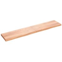 Bonnevie - Wandregal Wandboard Hellbraun 200x40x6 cm Massivholz Eiche Behandelt vidaXL von BONNEVIE