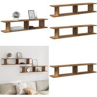 Vidaxl - Wandregale 2 Stk. Altholz-Optik 105x18x20 cm Holzwerkstoff Vidaxl - Wandregale 2 Stk. Altholz-Optik 105x18x20 cm Holzwerkstoff von VIDAXL