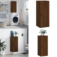 Wandschrank Braun Eichen-Optik 34,5x34x90 cm - Hängeschrank - Wandschrank - Holzschrank - Regal - Aufbewahrung - Home & Living von VIDAXL