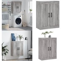 Vidaxl - Wandschrank Grau Sonoma 69,5x34x90 cm Holzwerkstoff - Sideboard - Wandschrank - Regal - Aufbewahrung - Grau - Home & Living von VIDAXL