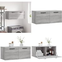 Vidaxl - Wandschrank Grau Sonoma 80x36,5x35 cm Holzwerkstoff - Hängeschrank - Wandschrank - Regal - Wohnzimmermöbel - Schlafzimmermöbel - Home & Vidaxl - Wandschrank Grau Sonoma 80x36,5x35 cm Holzwerkstoff - Hängeschrank - Wandschrank - Regal - Wohnzimmermöbel - Schlafzimmermöbel - Home & von VIDAXL