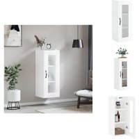 Vidaxl - Wandschrank Hochglanz-Weiß 34,5x34x90 cm - Hängeschrank - Wandschrank - Sideboard - Garderobe - Aufbewahrungsschrank von VIDAXL