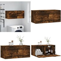 Vidaxl - Wandschrank Räuchereiche 80x36,5x35 cm Holzwerkstoff - Wandschrank - Regal - Aufbewahrungsraum - Wohnzimmerdeko - Schlafzimmermöbel - Home & Vidaxl - Wandschrank Räuchereiche 80x36,5x35 cm Holzwerkstoff - Wandschrank - Regal - Aufbewahrungsraum - Wohnzimmerdeko - Schlafzimmermöbel - Home & von VIDAXL