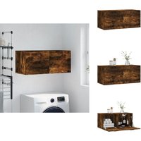 Vidaxl - Wandschrank Räuchereiche 80x36,5x35 cm Holzwerkstoff - Wandschrank - Regal - Aufbewahrungsraum - Wohnzimmerdeko - Schlafzimmermöbel von VIDAXL