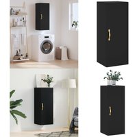Vidaxl - Wandschrank Schwarz 34,5x34x90 cm - Hängeschrank - Wandschrank - Sideboard - Regal - Aufbewahrung - Home & Living von VIDAXL