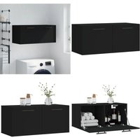 Vidaxl - Wandschrank Schwarz 80x36,5x35 cm Holzwerkstoff - Hängeschrank - Wandschrank - Holzschrank - Aufbewahrungsraum - Wohnzimmermöbel - Home & Vidaxl - Wandschrank Schwarz 80x36,5x35 cm Holzwerkstoff - Hängeschrank - Wandschrank - Holzschrank - Aufbewahrungsraum - Wohnzimmermöbel - Home & von VIDAXL