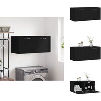 Vidaxl - Wandschrank Schwarz 80x36,5x35 cm Holzwerkstoff - Hängeschrank - Wandschrank - Holzschrank - Aufbewahrungsraum - Wohnzimmermöbel Vidaxl - Wandschrank Schwarz 80x36,5x35 cm Holzwerkstoff - Hängeschrank - Wandschrank - Holzschrank - Aufbewahrungsraum - Wohnzimmermöbel von VIDAXL