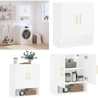 Vidaxl - Wandschrank Weiß 60x31x70 cm Holzwerkstoff - Hängeschrank - Wandschrank - Aufbewahrungsraum - Weißer Schrank - Wohnzimmermöbel - Home & Vidaxl - Wandschrank Weiß 60x31x70 cm Holzwerkstoff - Hängeschrank - Wandschrank - Aufbewahrungsraum - Weißer Schrank - Wohnzimmermöbel - Home & von VIDAXL