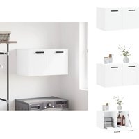 Vidaxl - Wandschrank Weiß 60x36,5x35 cm Holzwerkstoff - Hängeschrank - Wandschrank - Aufbewahrungsraum - Wohnzimmermöbel - Schlafzimmermöbel von VIDAXL