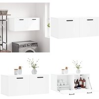 Vidaxl - Wandschrank Weiß 80x36,5x35 cm Holzwerkstoff - Hängeschrank - Wandschrank - Aufbewahrungsraum - Wohnzimmermöbel - Schlafzimmermöbel - Home & Vidaxl - Wandschrank Weiß 80x36,5x35 cm Holzwerkstoff - Hängeschrank - Wandschrank - Aufbewahrungsraum - Wohnzimmermöbel - Schlafzimmermöbel - Home & von VIDAXL