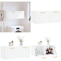 Vidaxl - Wandschrank Weiß 80x36,5x35 cm Holzwerkstoff - Hängeschrank - Wandschrank - Holzschrankküche - Aufbewahrungsraum - Wohnzimmermöbel - Home & Vidaxl - Wandschrank Weiß 80x36,5x35 cm Holzwerkstoff - Hängeschrank - Wandschrank - Holzschrankküche - Aufbewahrungsraum - Wohnzimmermöbel - Home & von VIDAXL