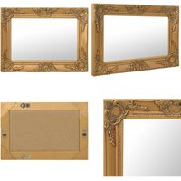 Vidaxl - Wandspiegel im Barock-Stil 60x40 cm Golden - Barockspiegel - Wandspiegel - Goldener Spiegel - Rechteckiger Spiegel - Vintage Spiegel - Home von VIDAXL