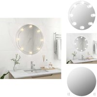 Vidaxl - Wandspiegel mit LED-Beleuchtung Rund Glas - LED-Spiegel - Wandspiegel - Badezimmerspiegel - Schreibtischspiegel - Silberner Spiegel von VIDAXL