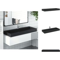 Vidaxl - Waschbecken 120x46x11 cm Mineralguss/Marmorguss Mattschwarz - Waschbecken - Handwaschbecken - Spülbecken - Waschtisch Vidaxl - Waschbecken 120x46x11 cm Mineralguss/Marmorguss Mattschwarz - Waschbecken - Handwaschbecken - Spülbecken - Waschtisch von VIDAXL