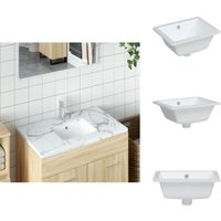 Waschbecken Weiß 39x30x18,5 cm Rechteckig Keramik - Waschbecken - Keramik Waschbecken - Weißes Waschbecken - Rechteckiges Waschbecken - Unterbaubecken Waschbecken Weiß 39x30x18,5 cm Rechteckig Keramik - Waschbecken - Keramik Waschbecken - Weißes Waschbecken - Rechteckiges Waschbecken - Unterbaubecken von VIDAXL