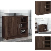 Vidaxl - Waschbeckenschrank Braun Eichen-Optik 63x29x55 cm Holzwerkstoff - Waschtisch Schublade - Holzbadschrank - Badezimmer Schrank - Badeschränke Vidaxl - Waschbeckenschrank Braun Eichen-Optik 63x29x55 cm Holzwerkstoff - Waschtisch Schublade - Holzbadschrank - Badezimmer Schrank - Badeschränke von VIDAXL