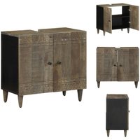 Vidaxl - Waschbeckenunterschrank 62x33x58 cm Massivholz Mango - Waschbeckenschrank - Waschbeckenschränke - Waschtisch - Waschtischunterschrank von VIDAXL