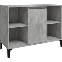 Waschbeckenunterschrank,Waschtischunterschrank Betongrau 80x33x60 cm Holzwerkstoff vidaXL von BONNEVIE