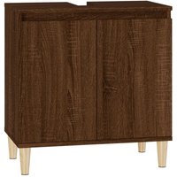 Bonnevie - Waschbeckenunterschrank,Waschtischunterschrank Braun Eichen-Optik 58x33x60 cm vidaXL von BONNEVIE