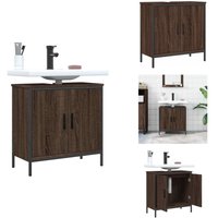 Waschbeckenunterschrank Braun Eichen-Optik 60x30x60 cm - Badezimmermöbel - Waschbeckenunterschrank - Unterschrank Bad - Badezimmerorganisation Waschbeckenunterschrank Braun Eichen-Optik 60x30x60 cm - Badezimmermöbel - Waschbeckenunterschrank - Unterschrank Bad - Badezimmerorganisation von VIDAXL