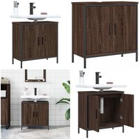 Waschbeckenunterschrank Braun Eichen-Optik 60x30x60 cm - Badezimmermöbel - Waschbeckenunterschrank - Unterschrank Bad - Badezimmerorganisation Waschbeckenunterschrank Braun Eichen-Optik 60x30x60 cm - Badezimmermöbel - Waschbeckenunterschrank - Unterschrank Bad - Badezimmerorganisation von VIDAXL