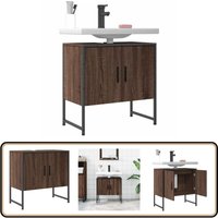 Waschbeckenunterschrank Braun Eichen-Optik 60x33x60 cm - Badezimmermöbel - Waschbeckenunterschrank - Unterschrank - Handtuchhalter - Spiegelschrank Waschbeckenunterschrank Braun Eichen-Optik 60x33x60 cm - Badezimmermöbel - Waschbeckenunterschrank - Unterschrank - Handtuchhalter - Spiegelschrank von VIDAXL