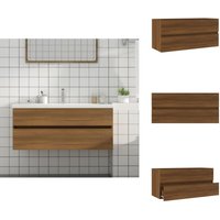 Vidaxl - Waschbeckenunterschrank Eiche-Optik 100x38,5x45cm Holzwerkstoff - Waschbeckenunterschrank - Badezimmermöbel - Holzwerkstoffschrank - Eiche von VIDAXL