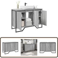 Vidaxl - Waschbeckenunterschrank Grau Sonoma 91x35x60 cm Holzwerkstoff von VIDAXL