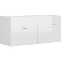 Waschbeckenunterschrank,Waschtischunterschrank Hochglanz-Weiß 100x38,5x46 cm vidaXL von BONNEVIE